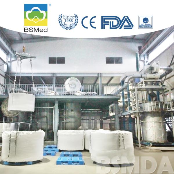 Bleached Surgical Absorbent Cotton White Color 13 - 16mm Fiber Length