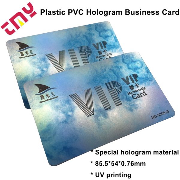 Custom Printed Pvc Card Plastic Hologram Business Card With Your Own Design