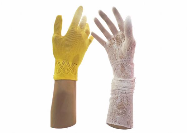 Black Lace Fishnet Hand Gloves Fingered Party Prom Evening Wedding Bridal Glove