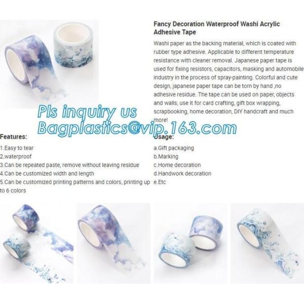 Halloween Christmas Festival Washi Tape Sticker Roll Custom Decorative Washi Paper Tape Glitter tape Cotton cloth tape