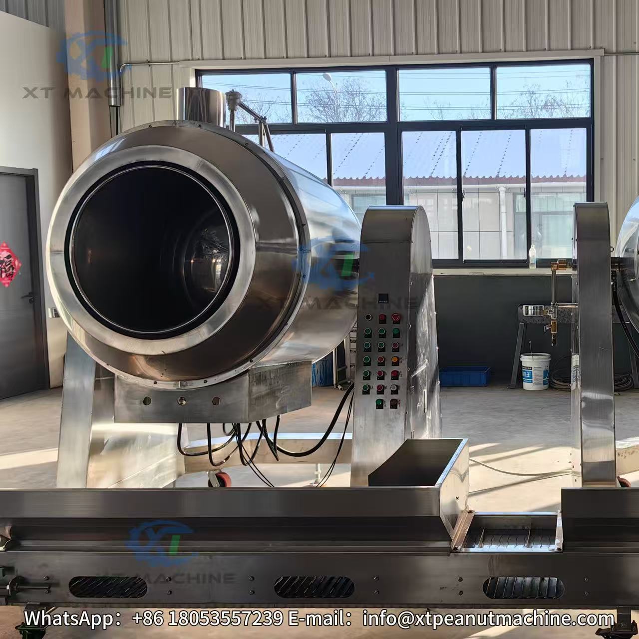 Commercial Sugar Coating Machine Automatic Nut Sugar Coating Equipment for Peanut Surface Coating Processing Line