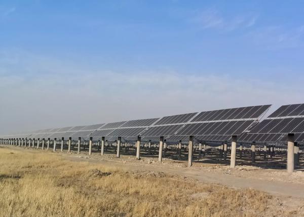 Galvanized Steel Solar Sun Tracker Solar Panel Single Independent Axis Solar Tracker