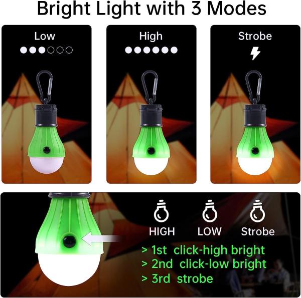 Tent Lamp Portable LED Tent Light Clip Hook Hurricane Emergency Lights LED Camping Bulb Camping Tent Lante
