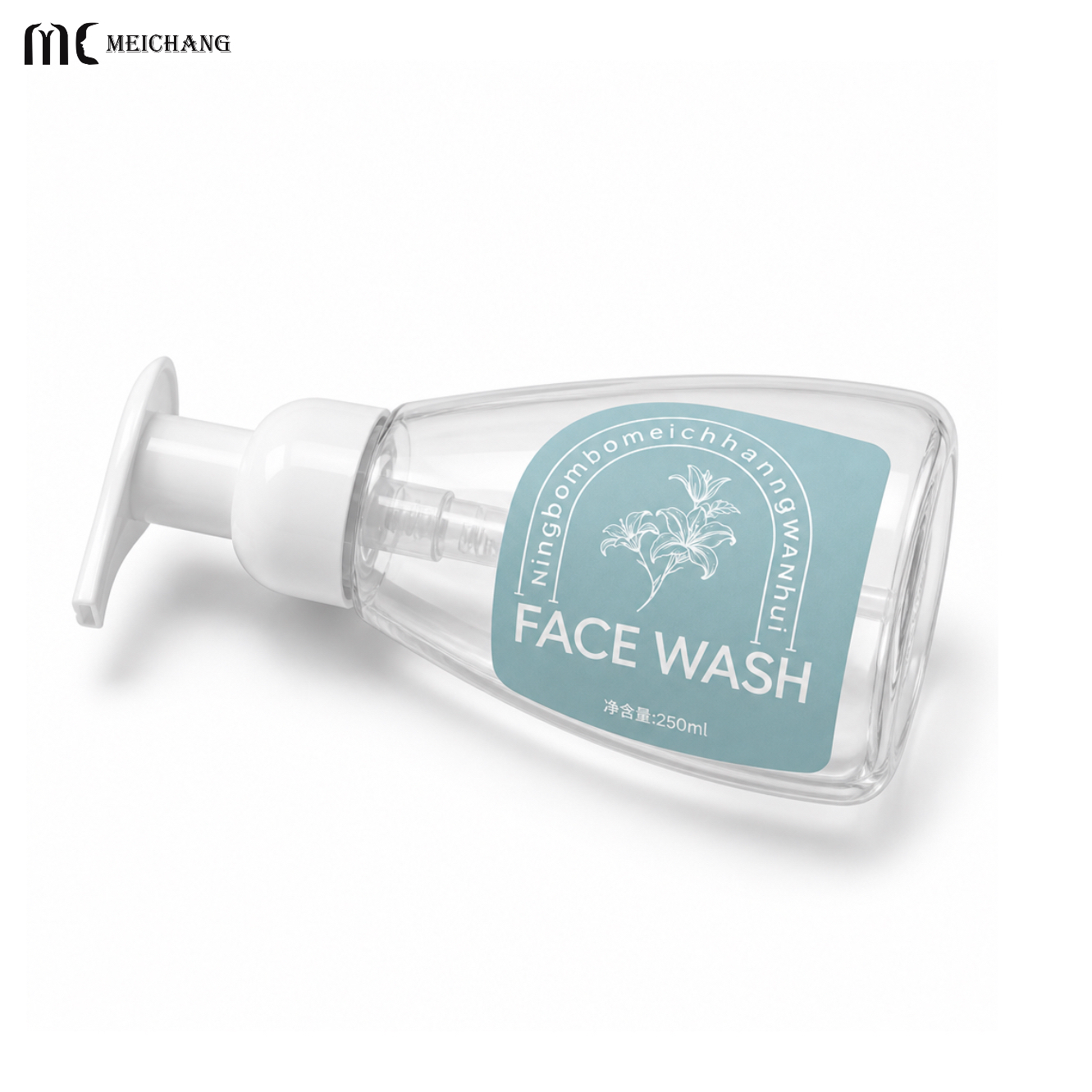 300ml Soft PE Oval Foaming Pump Bottle for Facial Cleanser（MC-1802）