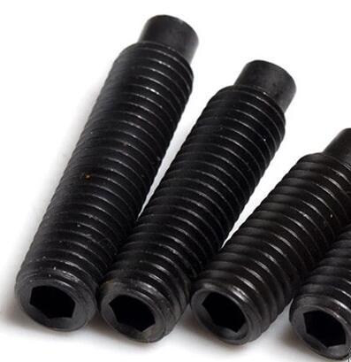 Din915 Hex Socket Set Screw With Dog Point Gr.45H Alloy Steel Black Set Screw M3-M20