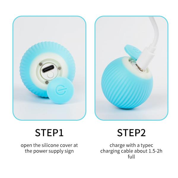 Cat Toys Electric BallStocked  Fashion CInteractive  ABS Material Molar Teeth Sound Play