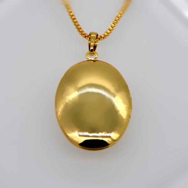 design fashion Vintage Oval Locket Pendants jewelry 18k gold plating Put in solid perfume