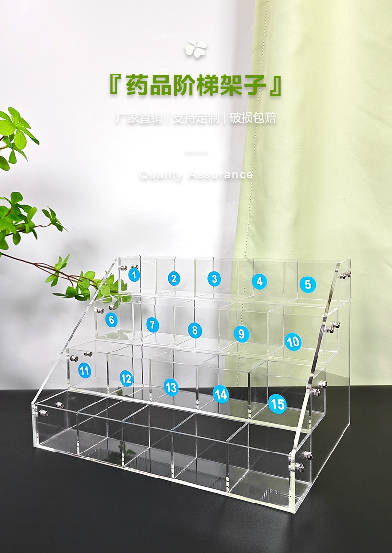 Pediatric Doctor Recommended 5mm Thick Clear Acrylic Display Riser, Non-Toxic Safe Acrylic Stand for Baby Kids Products, Custom UV Printing Logo Counter Display Rack