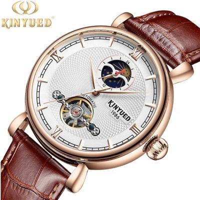 Brief Moon Phase Mens Mechanical Watches Water Resistant Sports Use