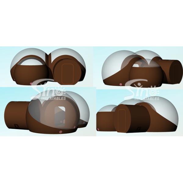 гостиница пузыря Глампинг курорта верхней части ясности купола 4м с дверью н тоннеля железного каркаса алюминиевой от раздувной фабрики