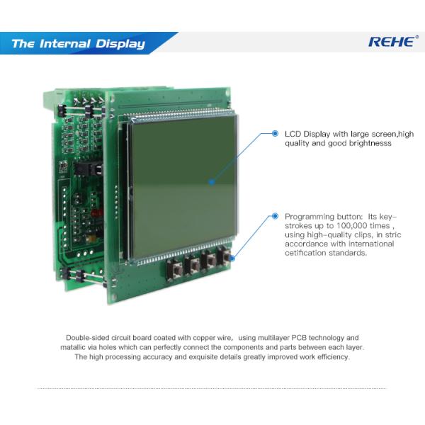 Slim type amp,volt,hz 96*96mm Three Phase LCD Multi-function digital panel Power Multimeters