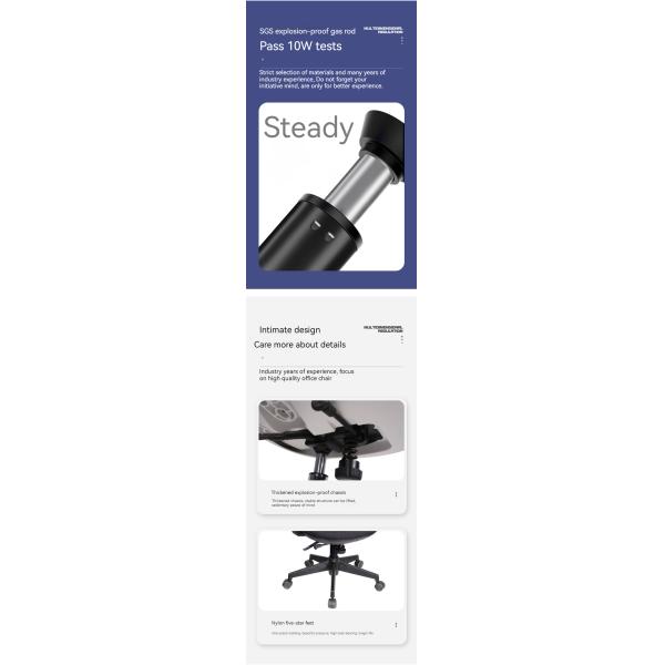 Thickened Base and Armrests for Optimal Comfort 2024 Executive Black Swivel Chair