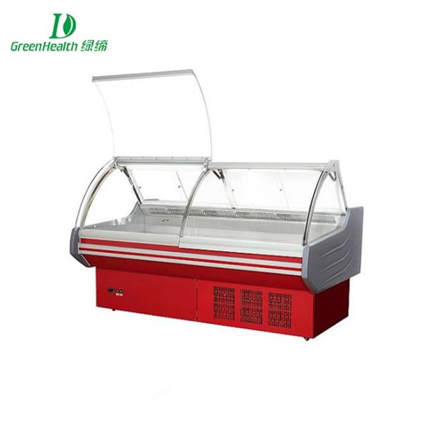 Ventilated System Serve Over Meat Deli Display Refrigerator / Display Showcase Freezer