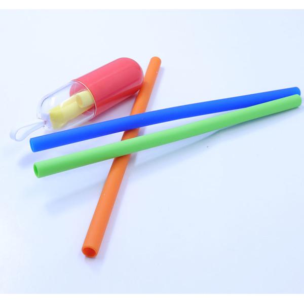 Reusable BPA Free Straight Silicone Drinking Straws