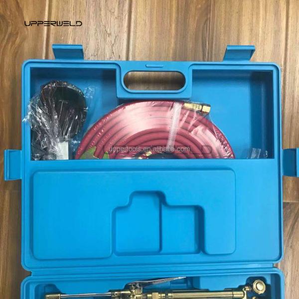Ensemble d'outils de soudeur à brasage à oxygène portable en laiton forgé avec deux jauges de régulateur de tuyau