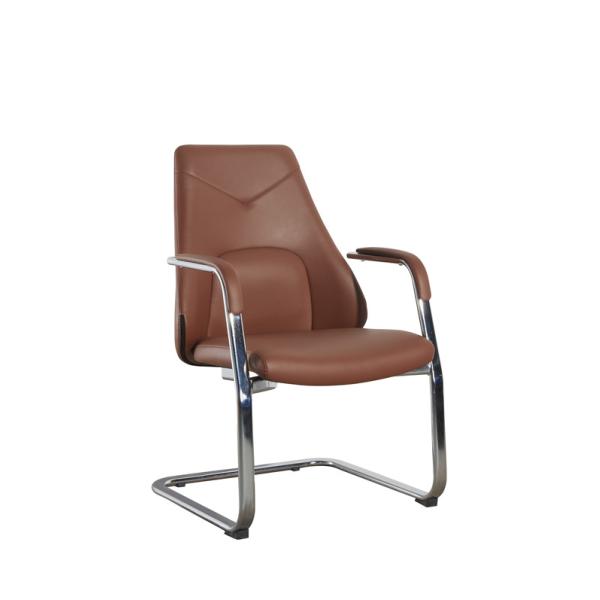 Modern Office Leather  Brown Executive Office Chair Pu Aluminum BIFMA