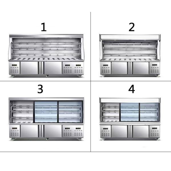 Hotpot Commercial Showcase Refrigerator Multi Deck Display Chiller