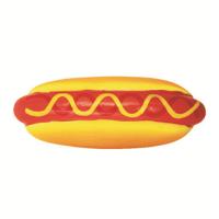 jouets grinçants vigoureux d'animal familier de latex de hot-dog de 10cm pour mâcher la morsure