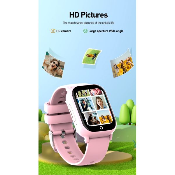 Eraysun Children's Smart Watch SOS WIFI HD Screen Video Call 1.52 Inch GPS Tracker Location 4g Kids Smart Watch Health Monitor