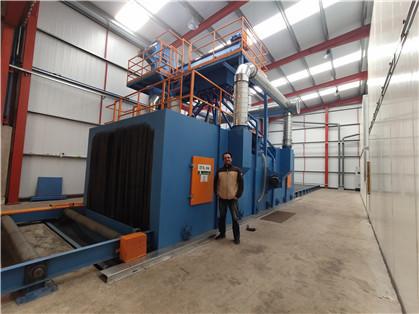 Inlet Width 1600mm H Beam Shot Blasting Machine Cleaning Steel Plate