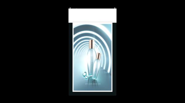 MJK Dual-Side 49'' 55'' Hanging LCD Display Screen for Ceiling Digital Signage Shopping Mall Airport Welcome Displays