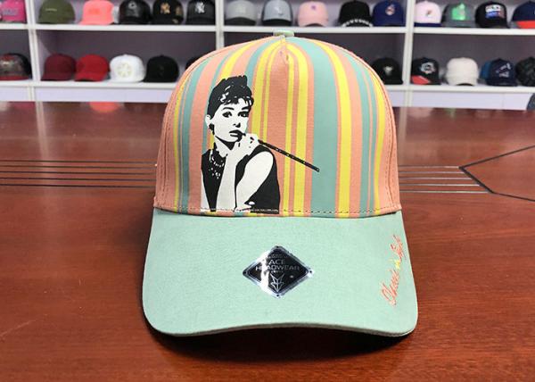Casquette de baseball colorée d'étoile de femmes d'Adujustable des hommes 5 d'impression en soie unisexe de panneaux