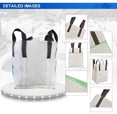 PP Cement Firewood Jumbo Bag 1 Ton Fibc Bulk Bags 120g/m2 - 220g/m2