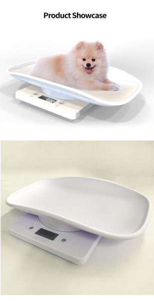 Livestock Scale Digital Pet Scale Accurately Weighs Dog Cat Tray Weight LCD Display Mini 10kg Pet Food Weighing Scale