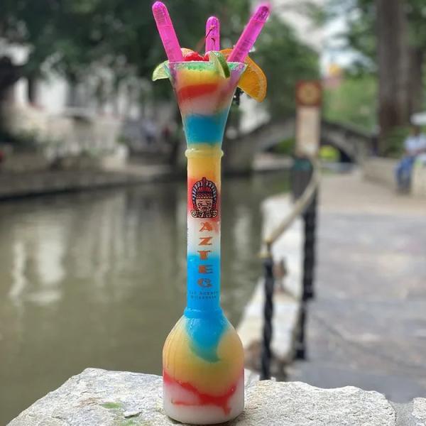 Novelty Long Neck Party Yard Cups Cold Drinking Plastic Slush Cup