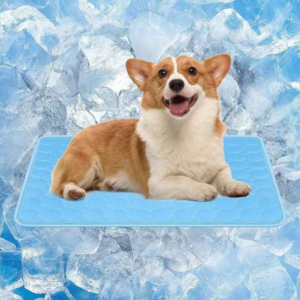 Modern Summer Cooling Mat for Pets Breathable and Washable Fiber Ice Mat for Hot Weather Travel-Friendly for Cats/Dogs