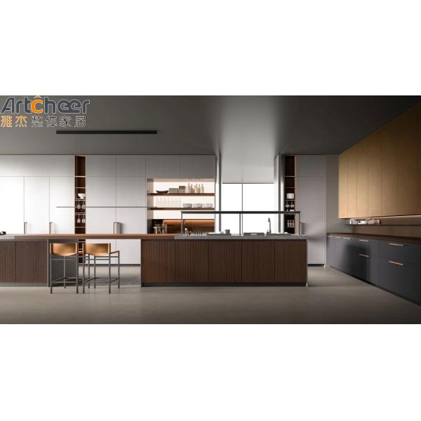 Итальянский кухонный шкаф современный дизайн высококлассный лак и ламинированная отделка