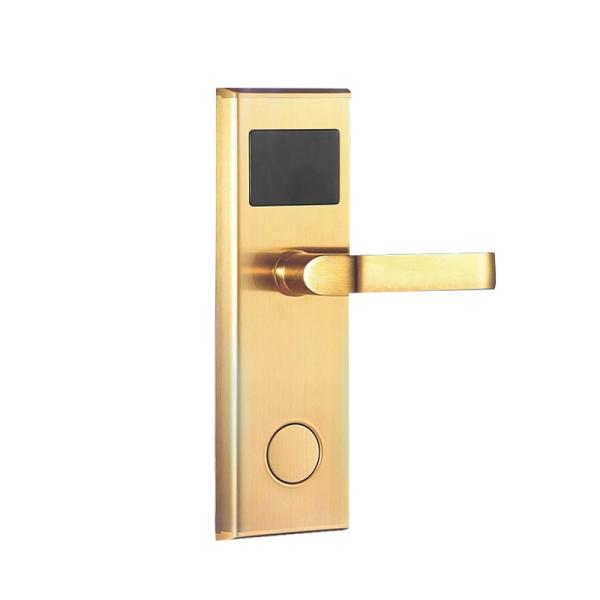Fechadura de porta de quarto inteligente de aço inoxidável escovado Cartão TT Fechadura de alta classe