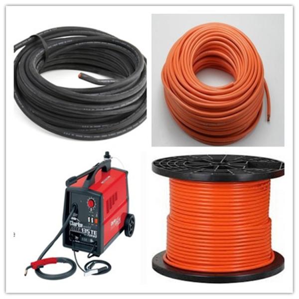 Cable de soldadura flexible de goma negro de la envoltura 200v 95mm2