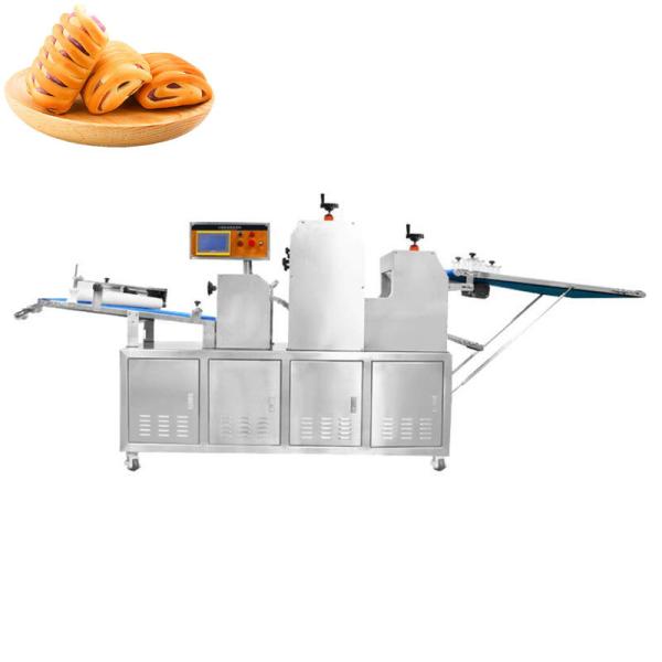 Linha de PAPA Automatic Stuffed Bread Production/máquina automática do biscoito amanteigado da pastelaria flocoso