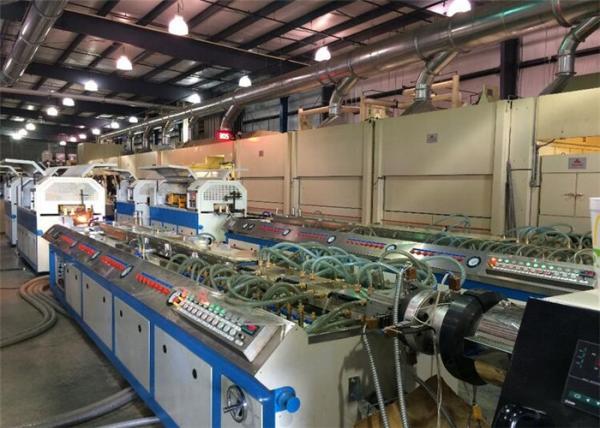 Fully Automatic PP PE PVC WPC Plastic Profile Extrusion Process For Door Making