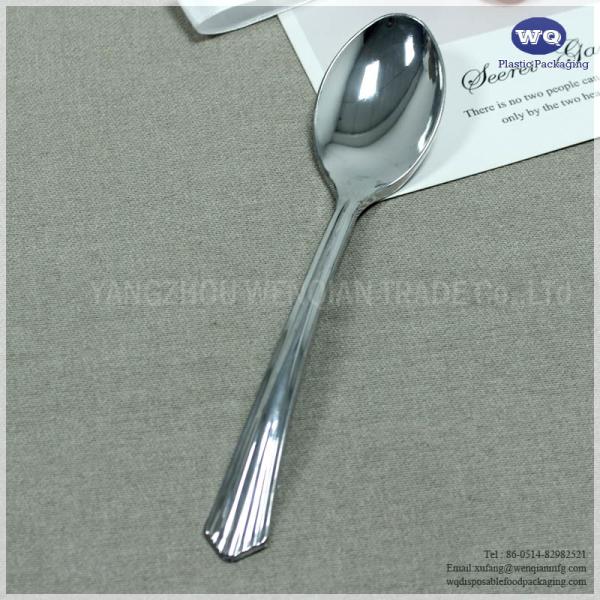 7 Inch Silver Plastic Silverware-Premium Heavyweight Disposable Utensils-Heavy Duty Flatware For Parties, Weddings