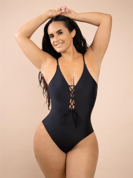 AS SHOW HEXIN one piece sexy bikini shapewear swimwear with Customized Logo Printing