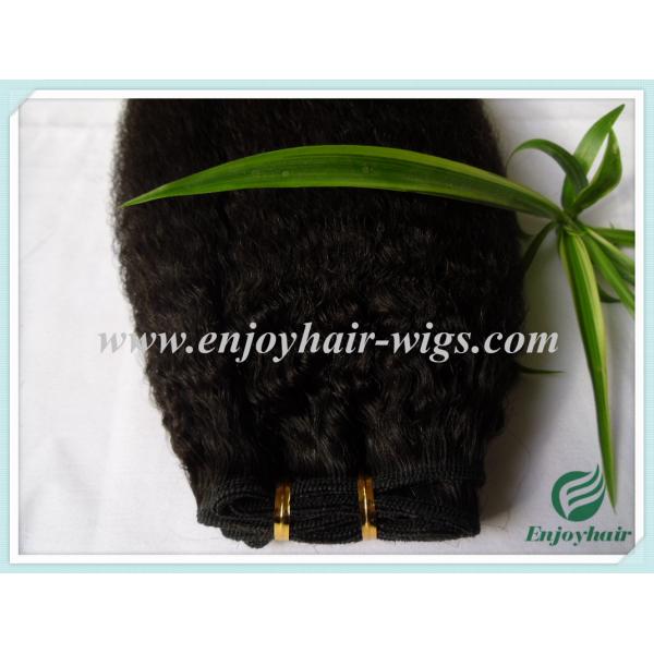 Peruvian 5A virgin remy hair weave ,natural color(can be dye) kinky straight 10''-26''