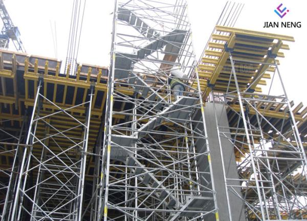 Hot Dip Galvanized Kwikstage / K - Stage Cuplock Stair Tower With Safety Ladder