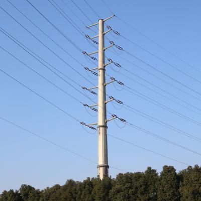 hot dip galvanized distribution transformer power pole steel tubular poles steel tubular poles