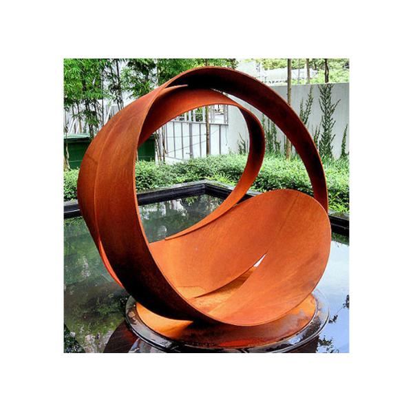 Attractive Modern Rusty Corten Steel Garden Pond Statues