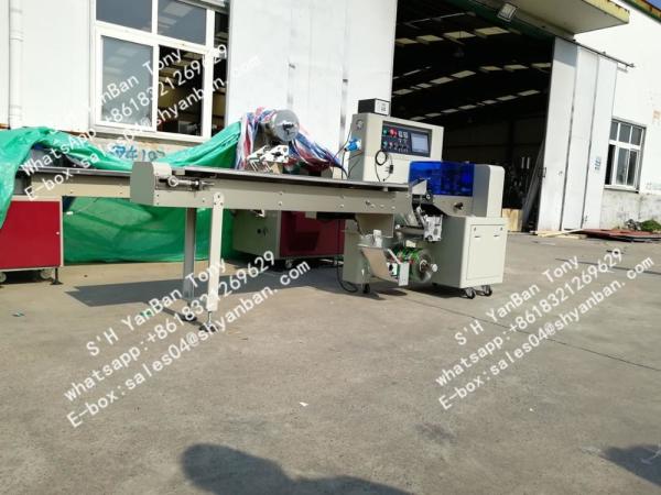 304 Stainless Stel Plastic Bag Packaging Machine , 2.4kw Horizontal Pillow Packing Machine