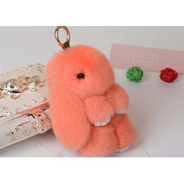 Славное мех Кейчайн кролика Брауна, цепь куклы меха зайчика ключевая для шармов сумки женщин