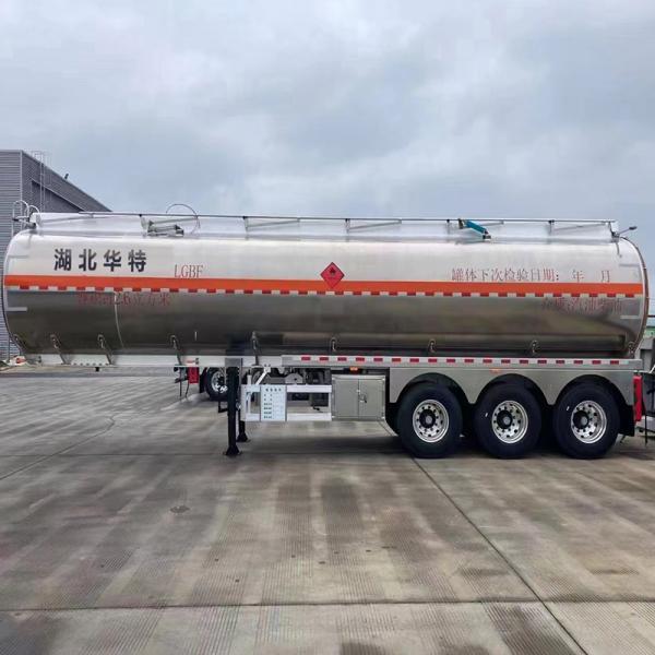 30000L - 60000L Capacity Fuel Tank Semi Trailer Stainless Steel 5182 Oil Tanker Truck