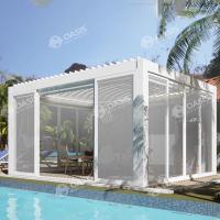 Luxury Modern Outdoor Pergola Aluminium Waterproof Motorized Louvered Roof Aluminum Louvered Pergola For Mansions
