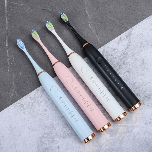 1200mah Automatic Sonic Electric Toothbrush With 2 Minutes Timer Wireless Charge