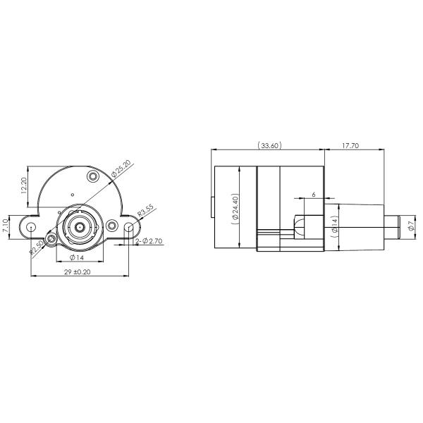 RF300 3VDC 4.5VDC 6VDC Moteur à engrenages CC GMS25 pour vanne de chauffage