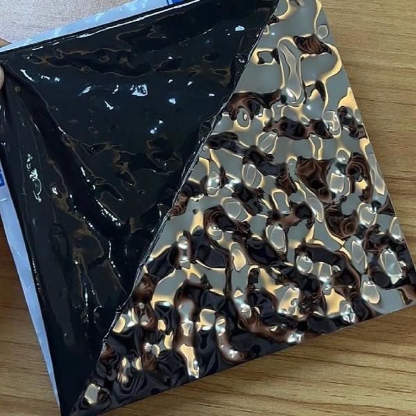 Lámina de acero inoxidable de superficie brillante con protección por película láser