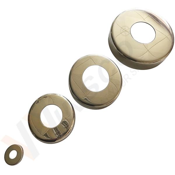 C304 C316 Cobertura de base de balaustrada de aço inoxidável para tubos redondos de 12,7 mm 19 mm 1 '31,8 mm 38,1 mm 2'