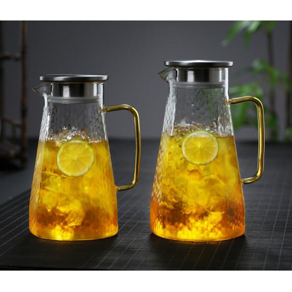 стеклянный кувшин холодильника 1400мл/1700мл, облегченный закаленный стеклянный кувшин